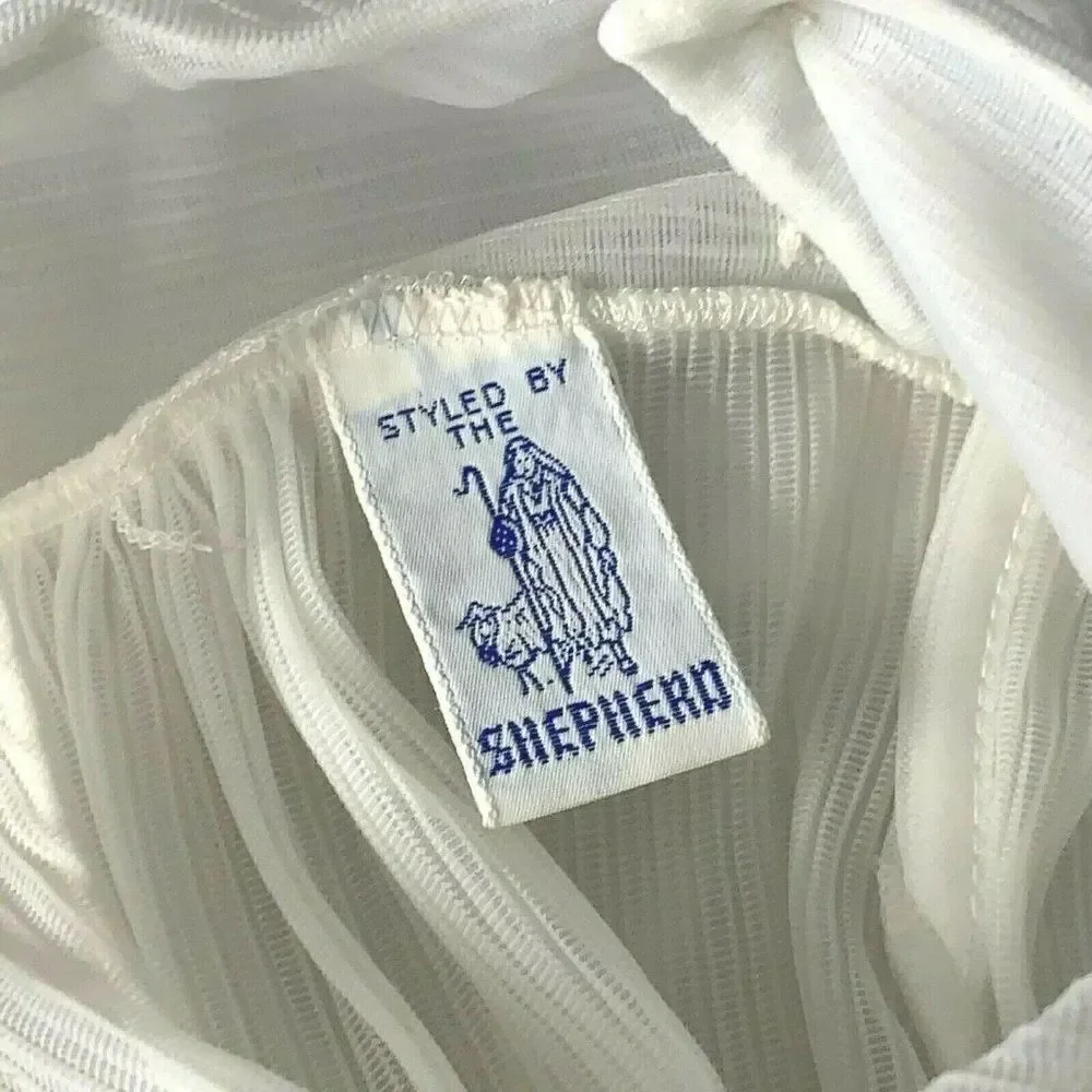 Vintage Sheer Infant Christening Dress Slip 12-18m